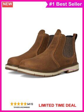 Women's Soft Toe Chelsea Work Boots Leather Pull On ASTM EH Safety